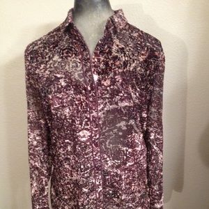 Hinge button up winter blouse